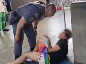 Policial militar agrediu uma mulher na plataforma da estação de Metrô da Luz, no Centro de São Paulo