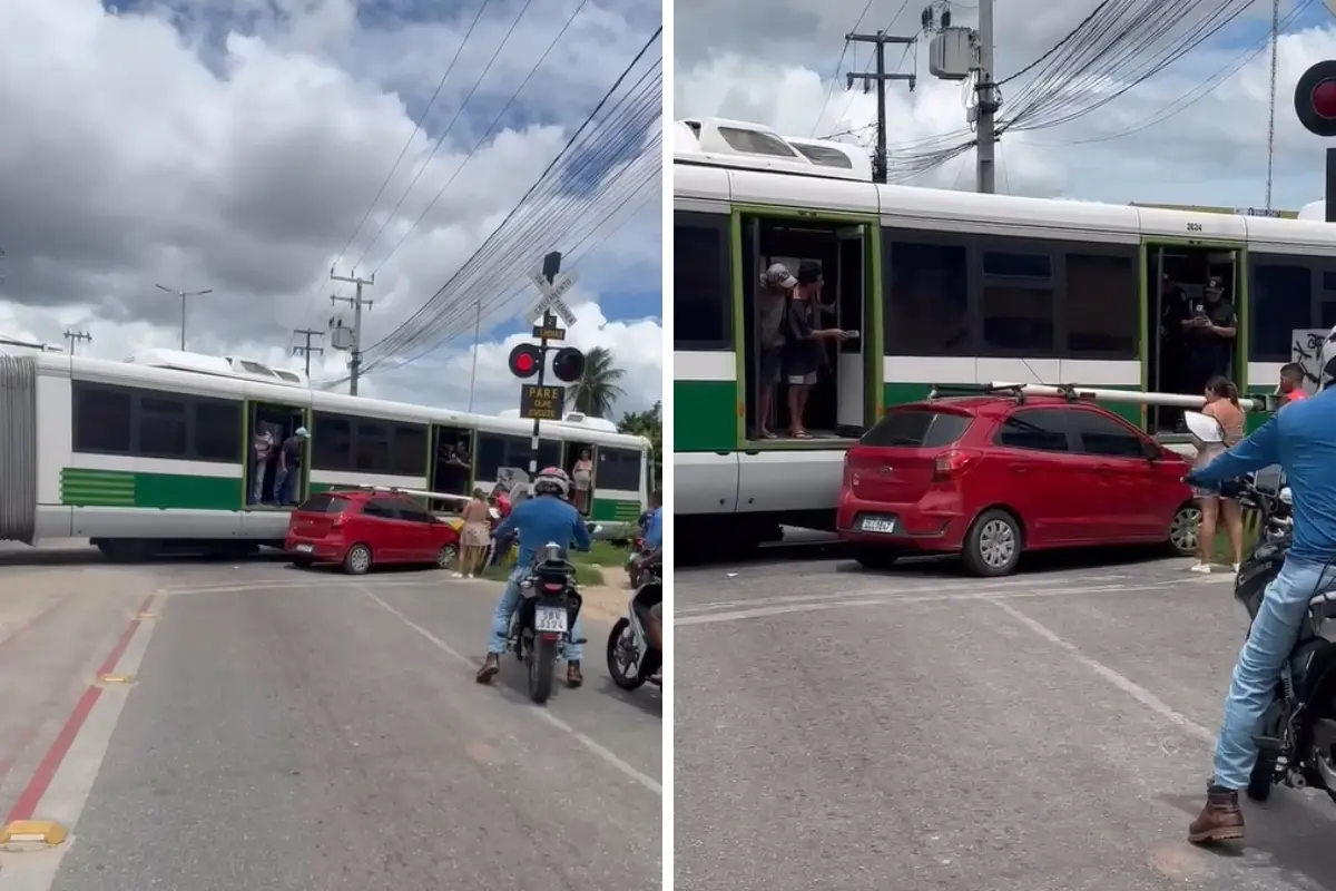 Acidente de carro com VLT