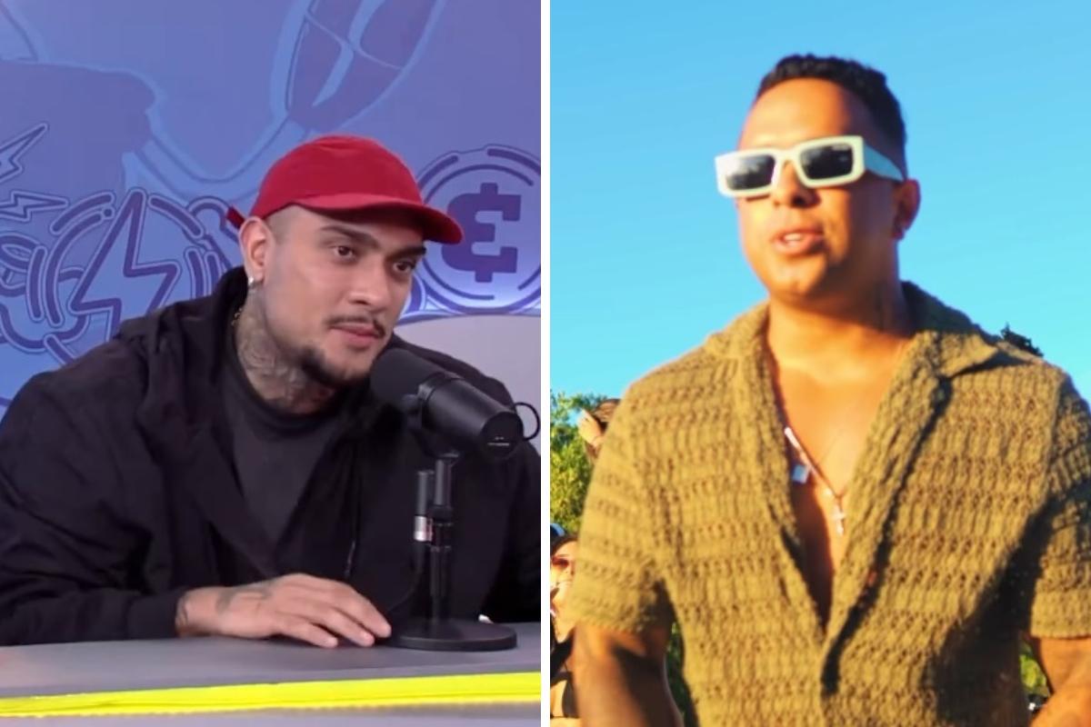 Integrante da Banda La Fúria e o funkeiro MC Binn