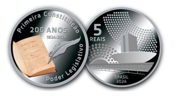 Banco Central lança moeda comemorativa de 200 anos da primeira Constituição do Brasil