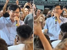 Embaixador da Coreia do Sul, Lim Ki-mo, cantando em casa de samba no Rio de Janeiro, em 15 de abril de 2024. Embaixador da Coreia do Sul viraliza ao cantar samba no Rio de Janeiro; veja vídeo