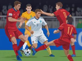 Imagem de uma arte contendo alguns jogadores de futebol