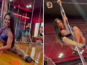 Gracyanne Barbosa postou vídeo em aula de pole dance ao som de Belo