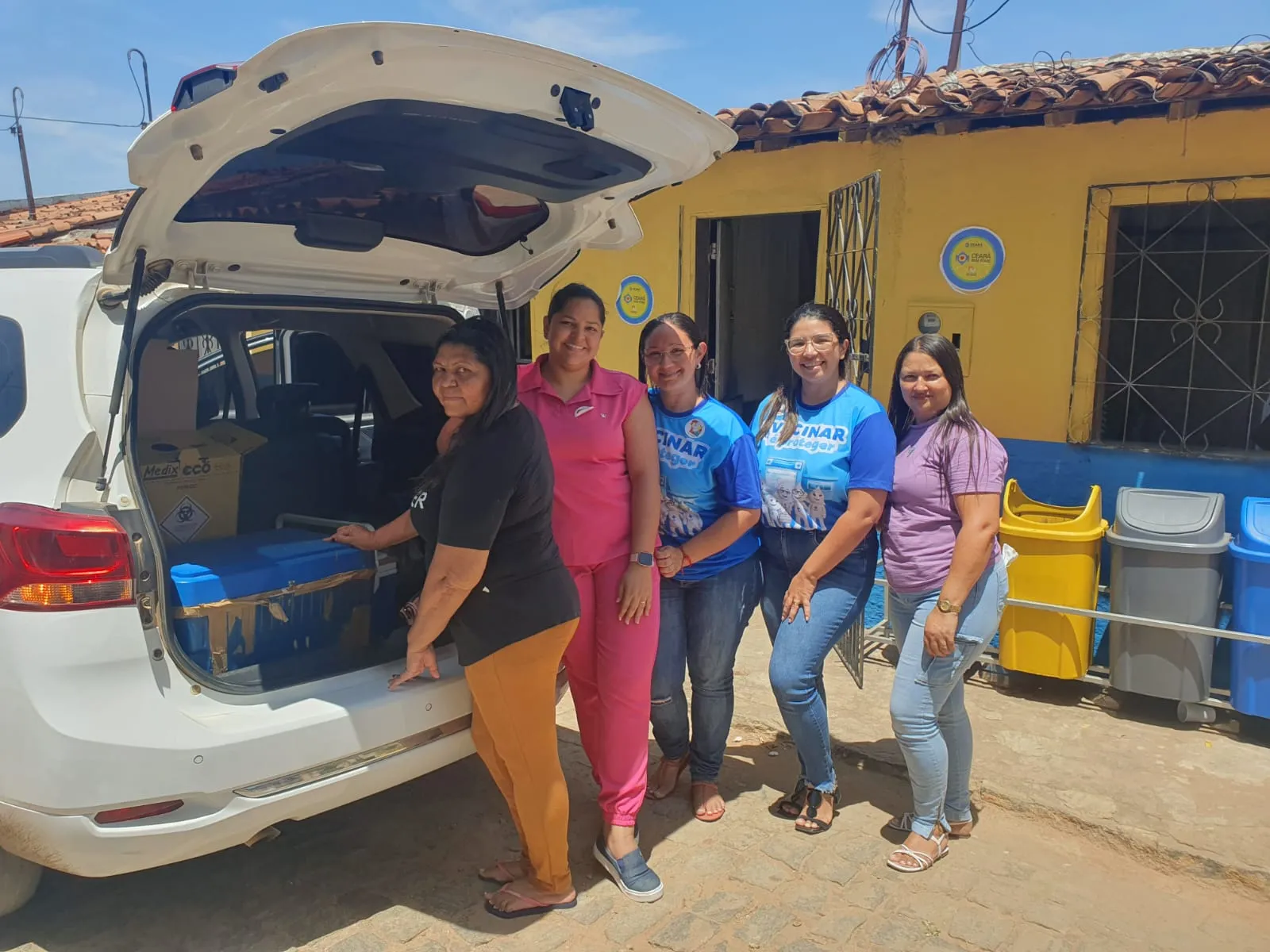 Município disponibilizou um carro para imunização volante