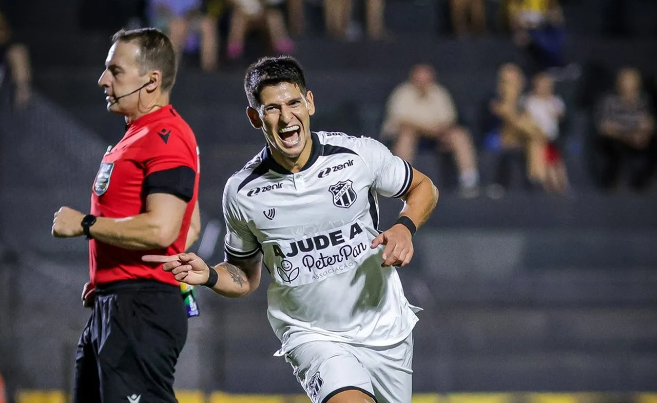 Facundo Barceló marcou um golaço de letra para o Vovô no 2º tempo