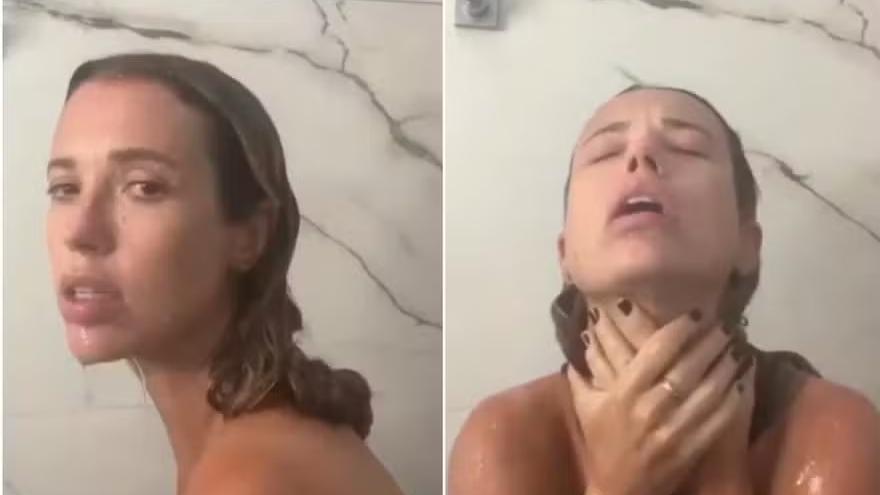 Vídeo da atriz no chuveiro foi excluido por ela após duras críticas nas redes sociais