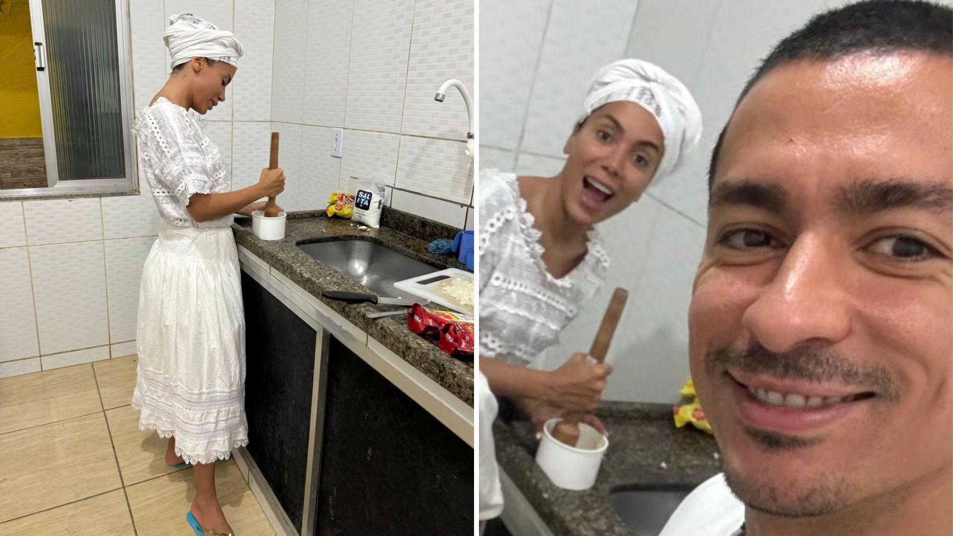 Anitta em centro de candomblé