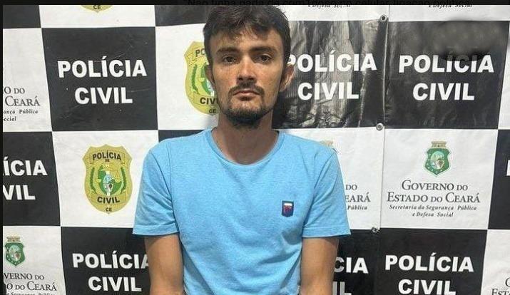 Ao tomar conhecimento do mandado de prisão preventiva, Robenilson Levy Barreto Monteiro, de 24 anos, se apresentou à Delegacia Regional de Russas e ficou preso