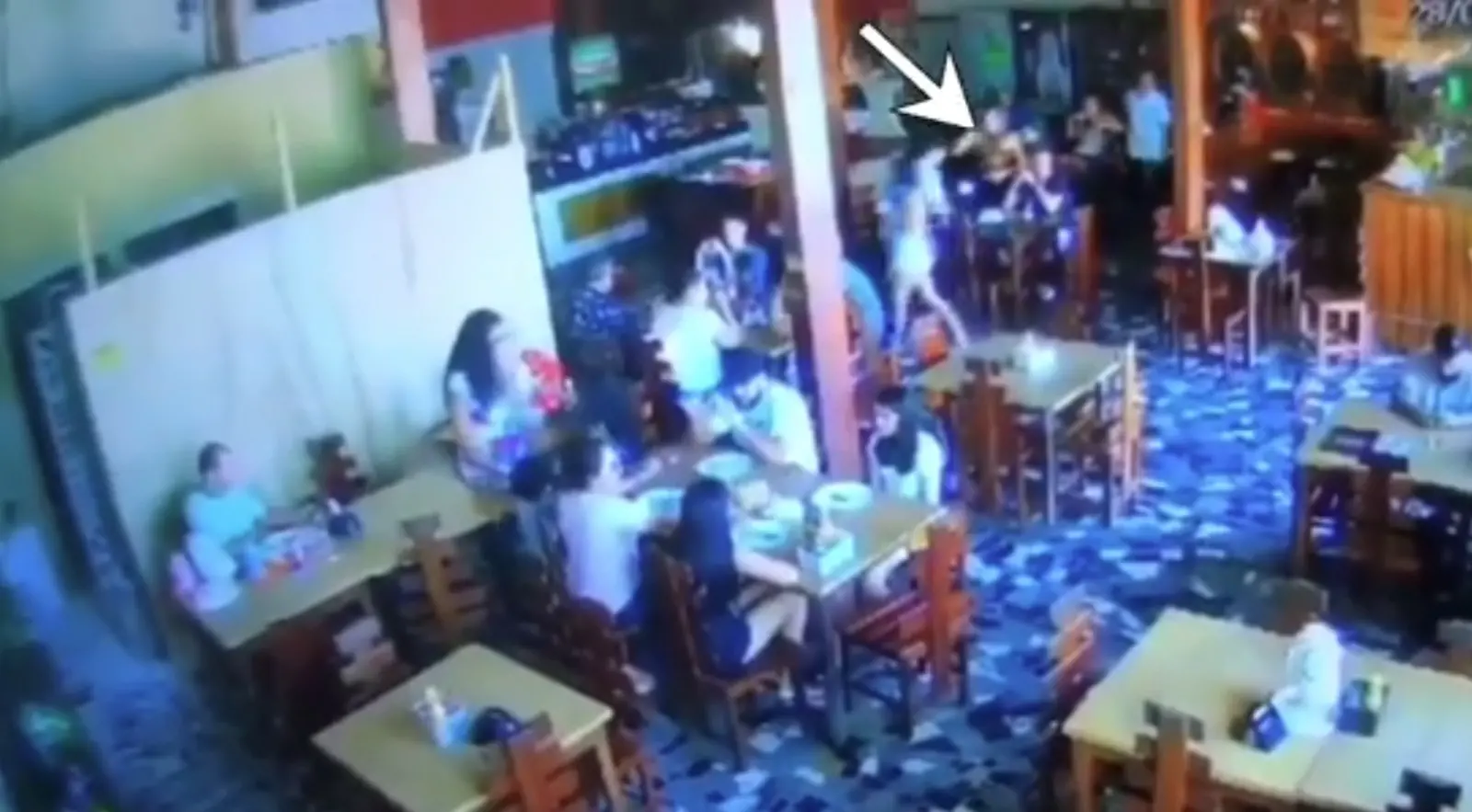 Momento que vereador de Camocim é morto