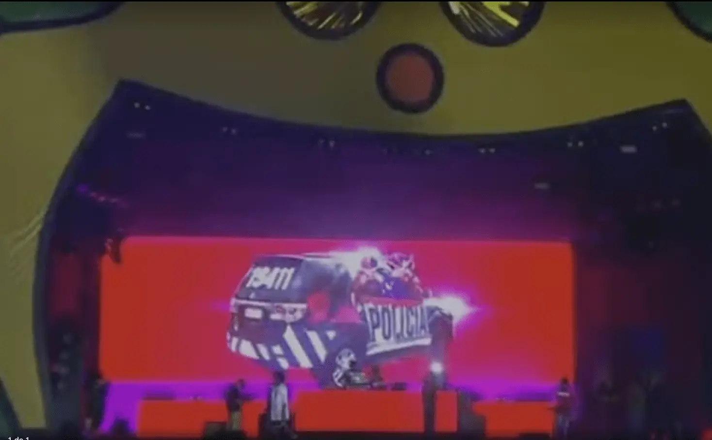 Imagem divulgada em show