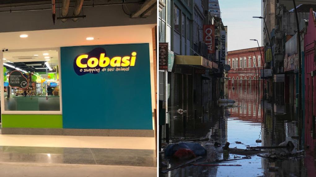 Loja da Cobasi antes da enchente que assola Porto Alegre e outros 460 municípios gaúchos