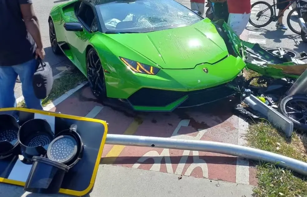 Motorista da Lamborghini não ficou ferido