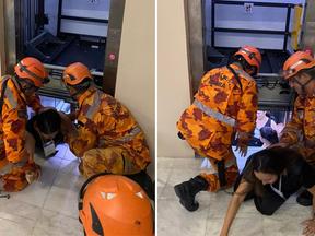 Bombeiros resgatam enfermeiras presas em elevador na faculdade de Direito da UFC
