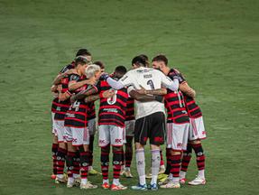 Jogadores do Flamengo reunidos