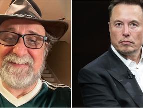 Montagem de fotos mostra Nicolelis à esquerda e Elon Musk à direita