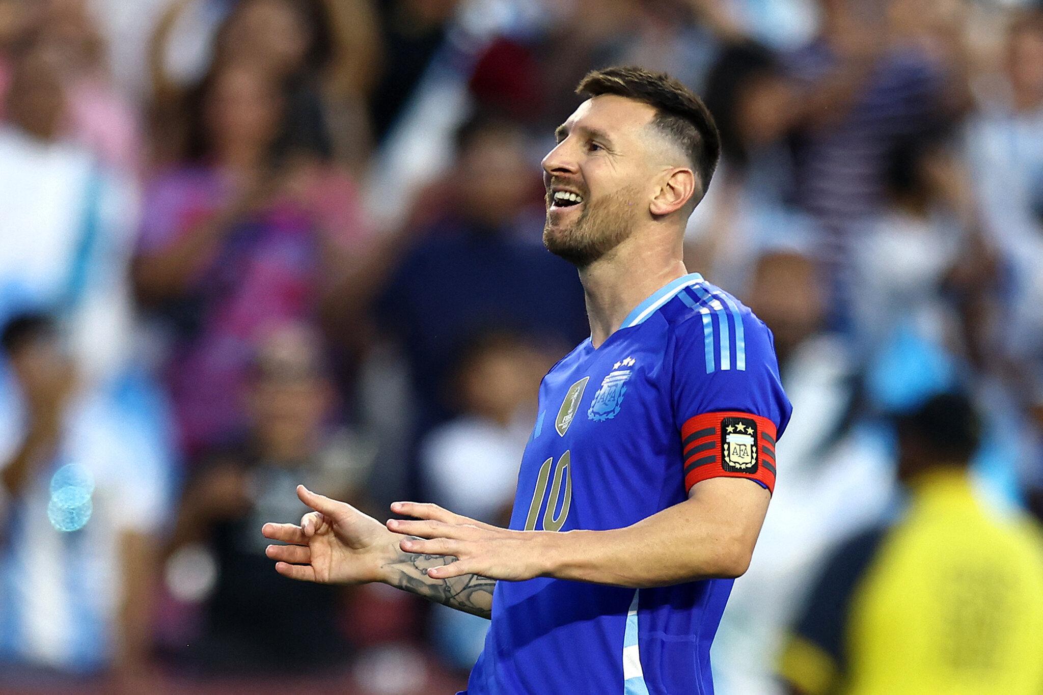 Messi com a camisa da Argentina