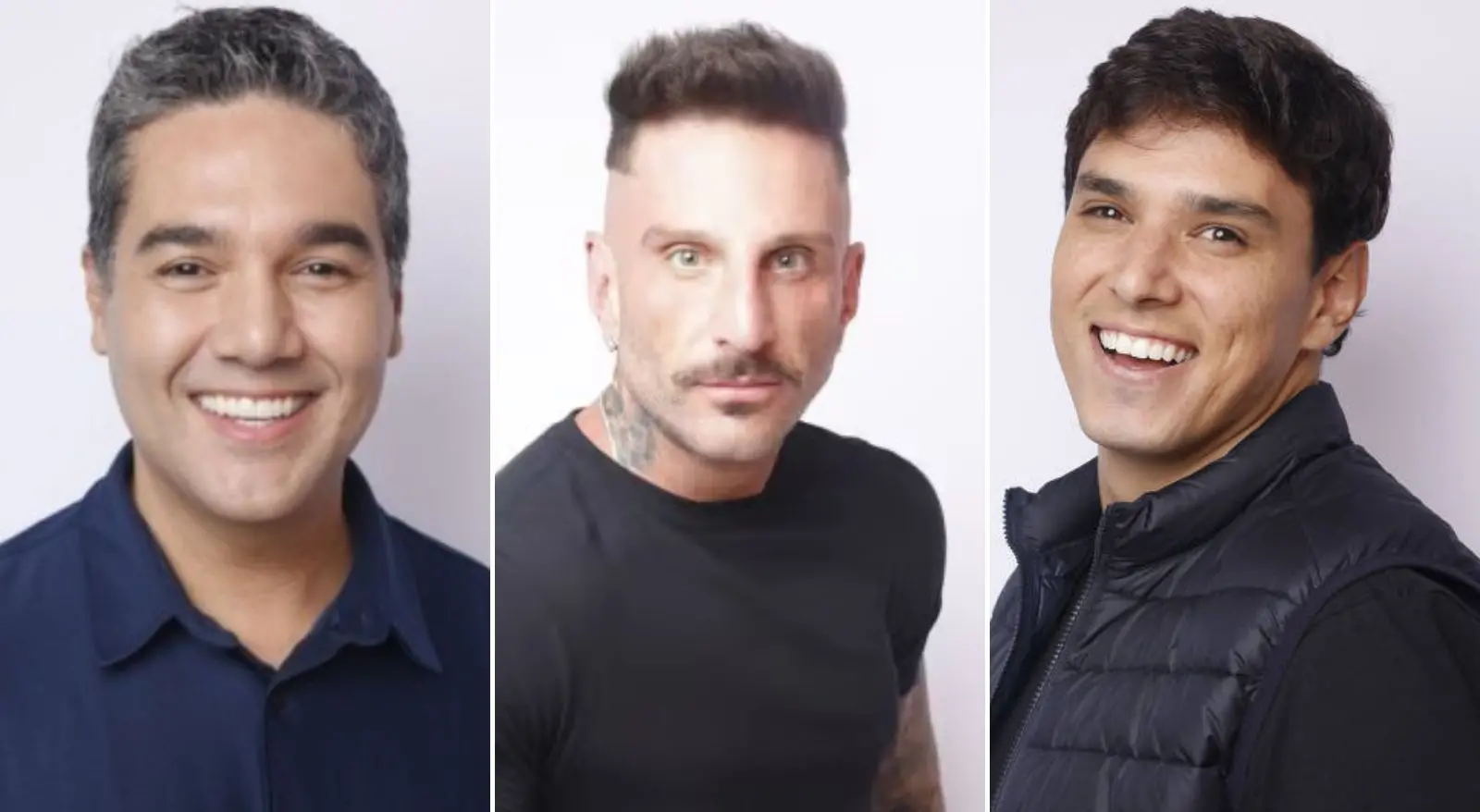 Colagem com fotos de Fernando, Guipa e Bruno, participantes de A Grande Conquista 2. Enquete A Grande Conquista: quem deve vencer a Prova da Virada e sair da Zona de Risco? Vote