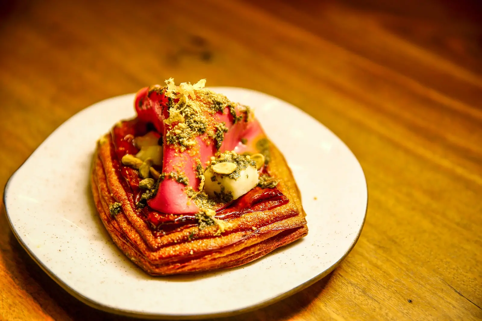 Danish é opção salgada com toque de pistache