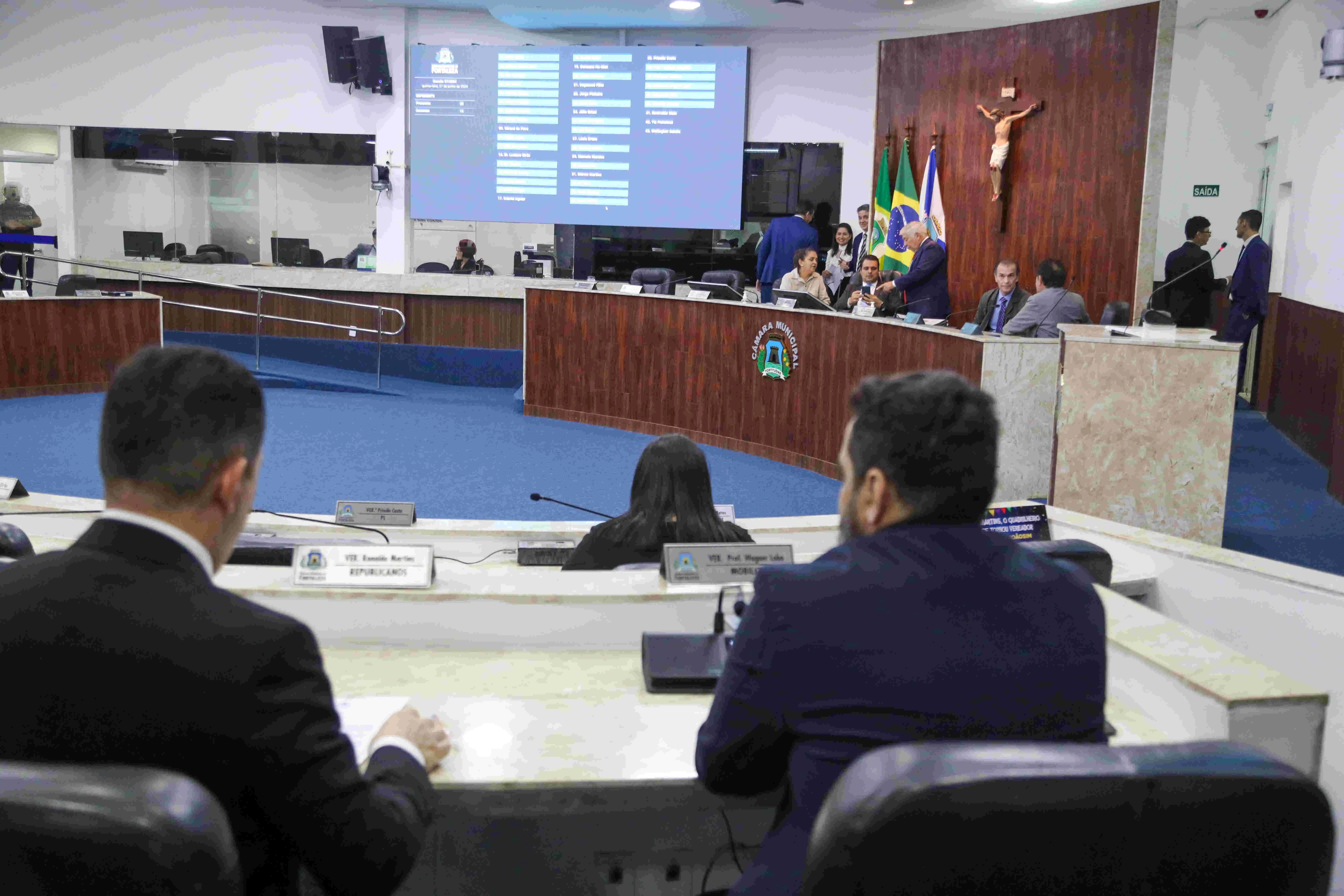 Foto do plenário da Câmara Municipal de Fortaleza