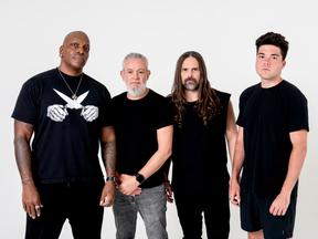 Formação atual do Sepultura: Derrick Freen (vocal), Paulo Jr. (baixo), Andreas Kisser (guitarra) e Greyson Nekrutman (bateria)