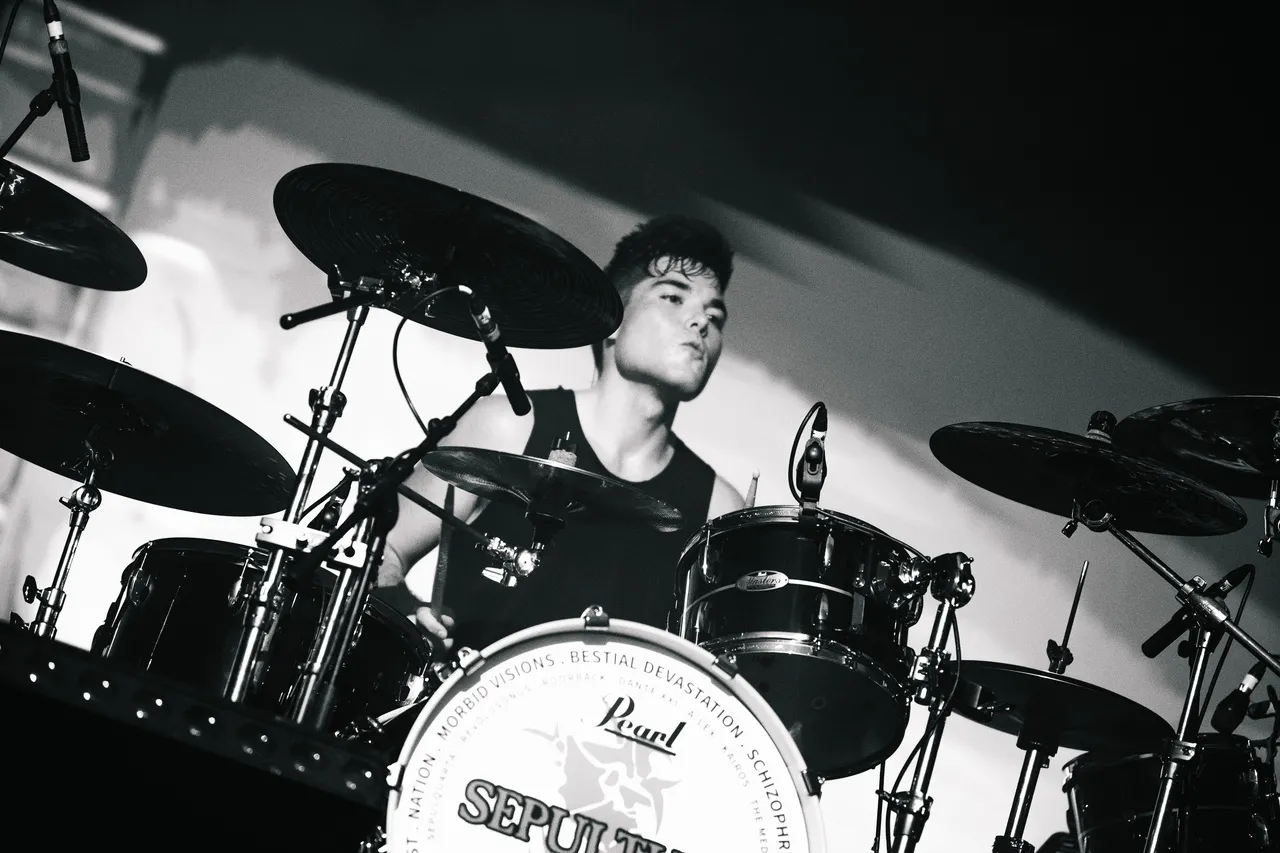 Greyson Nekrutman em um dos primeiros shows da turnê, em Juiz de Fora (MG)