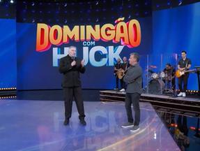 Padre Marcelo Rossi, Luciano Huck e a banda do programa Domingão com Huck