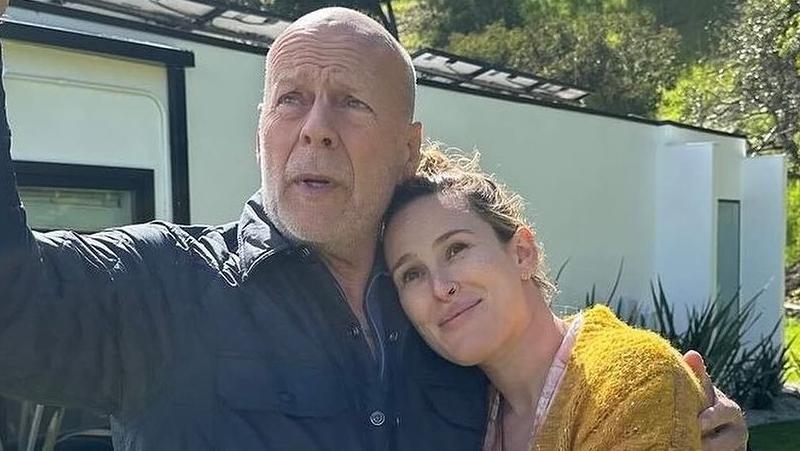 Bruce Willis e uma das filhas, Rumer Willis