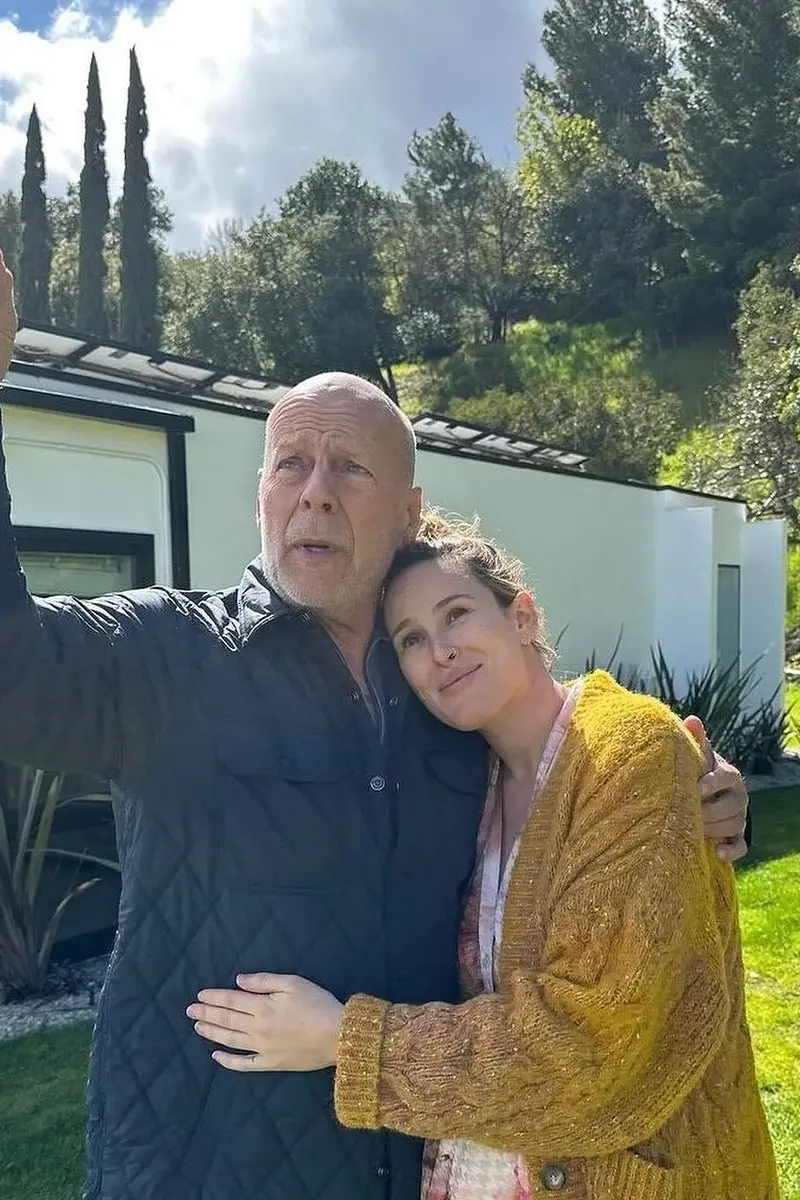 Bruce Willis e uma das filhas, Rumer Willis