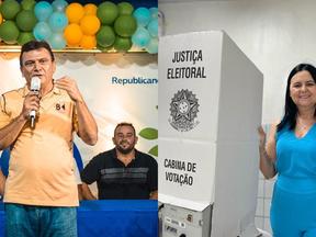 Colagem com fotos dos prefeitos cearenses Dário Coelho e Simone Tavares