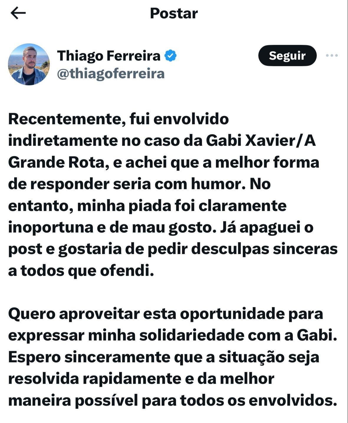 Editor pediu desculpas por piada sobre o caso