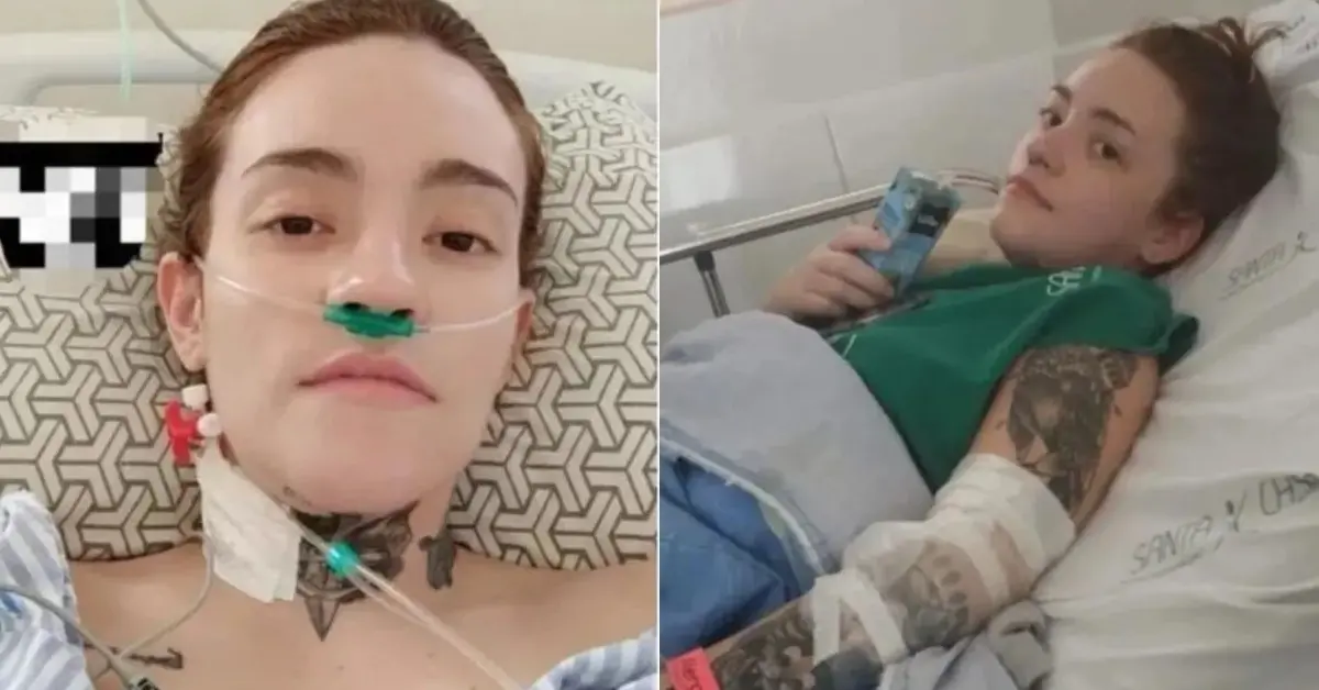 Colagem com imagens de Carolina Arruda, estudante de veterinária que viralizou ao compartilhar batalha contra pior dor do mundo provocada por neuralgia do trigêmeo. Brasileira com pior dor do mundo tentará nova técnica de tratamento e pode desistir de eutanásia