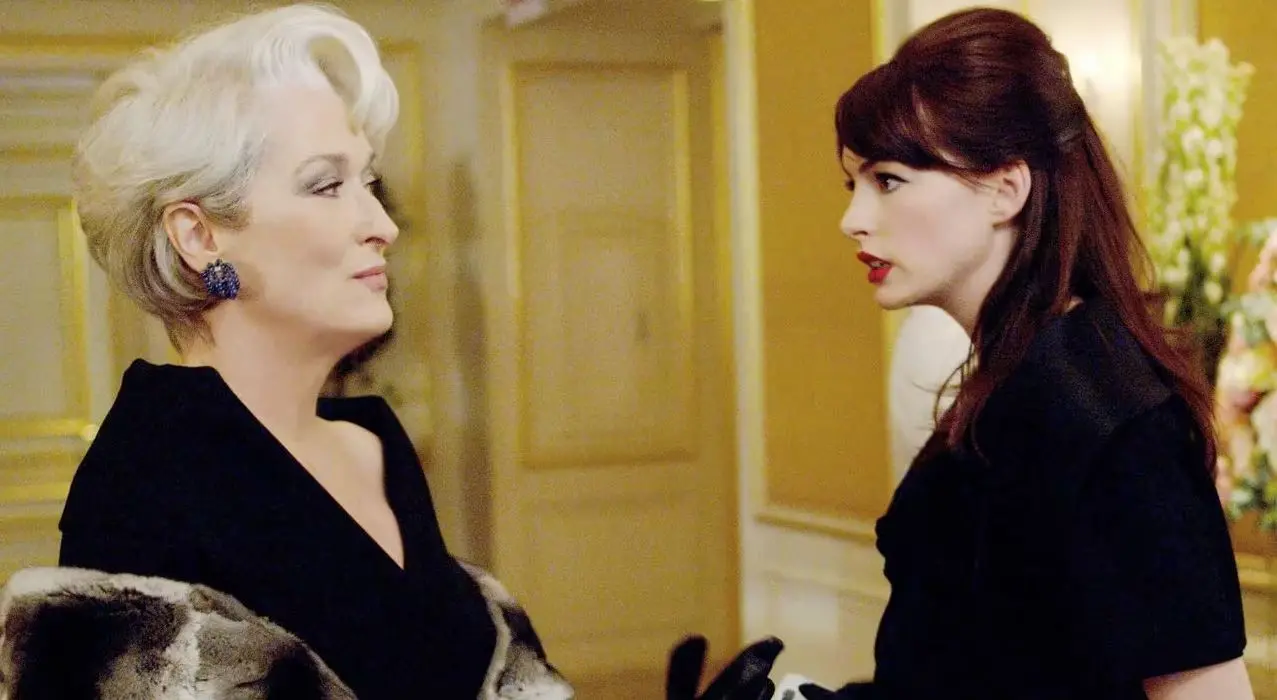 Miranda e Andy em O Diabo Veste Prada