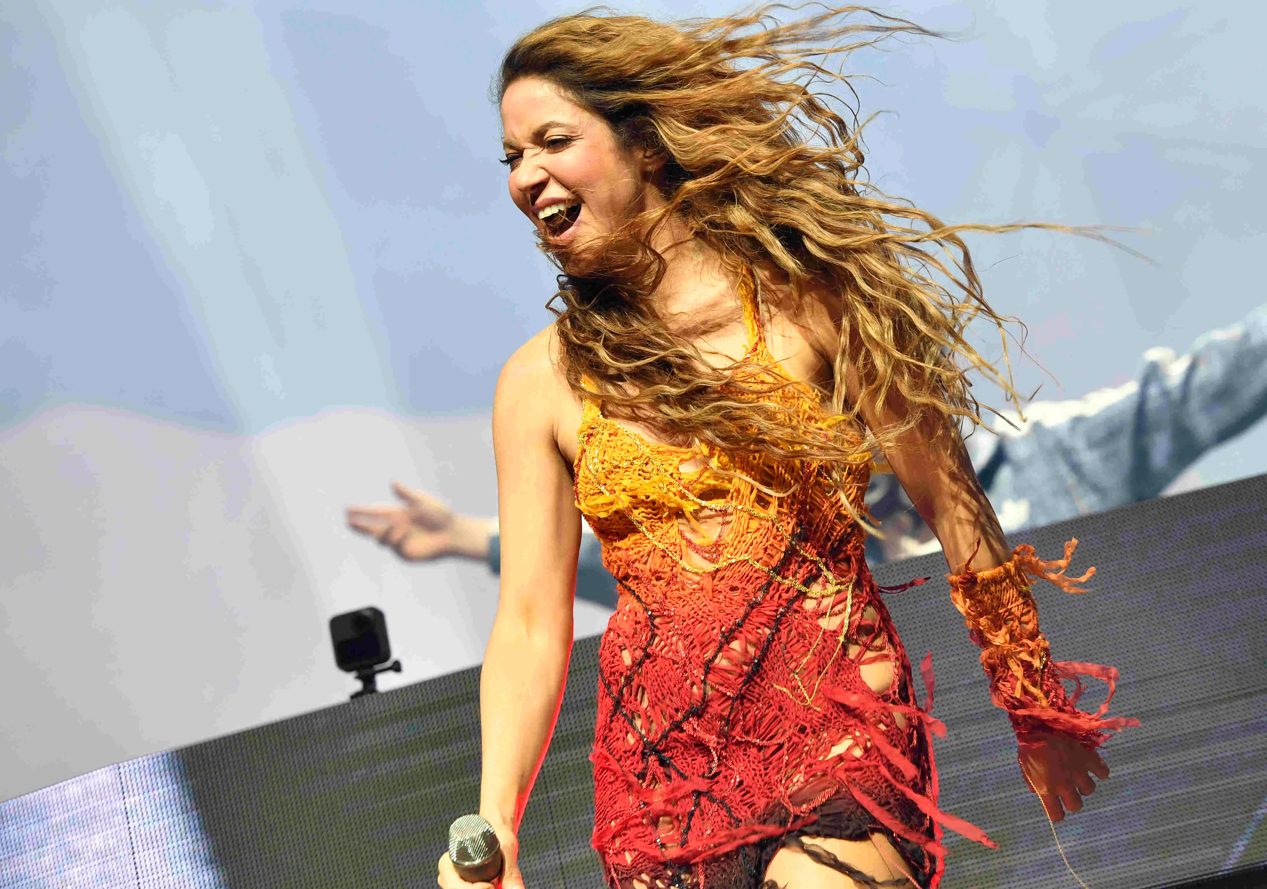 Cantora colombiana Shakira durante show