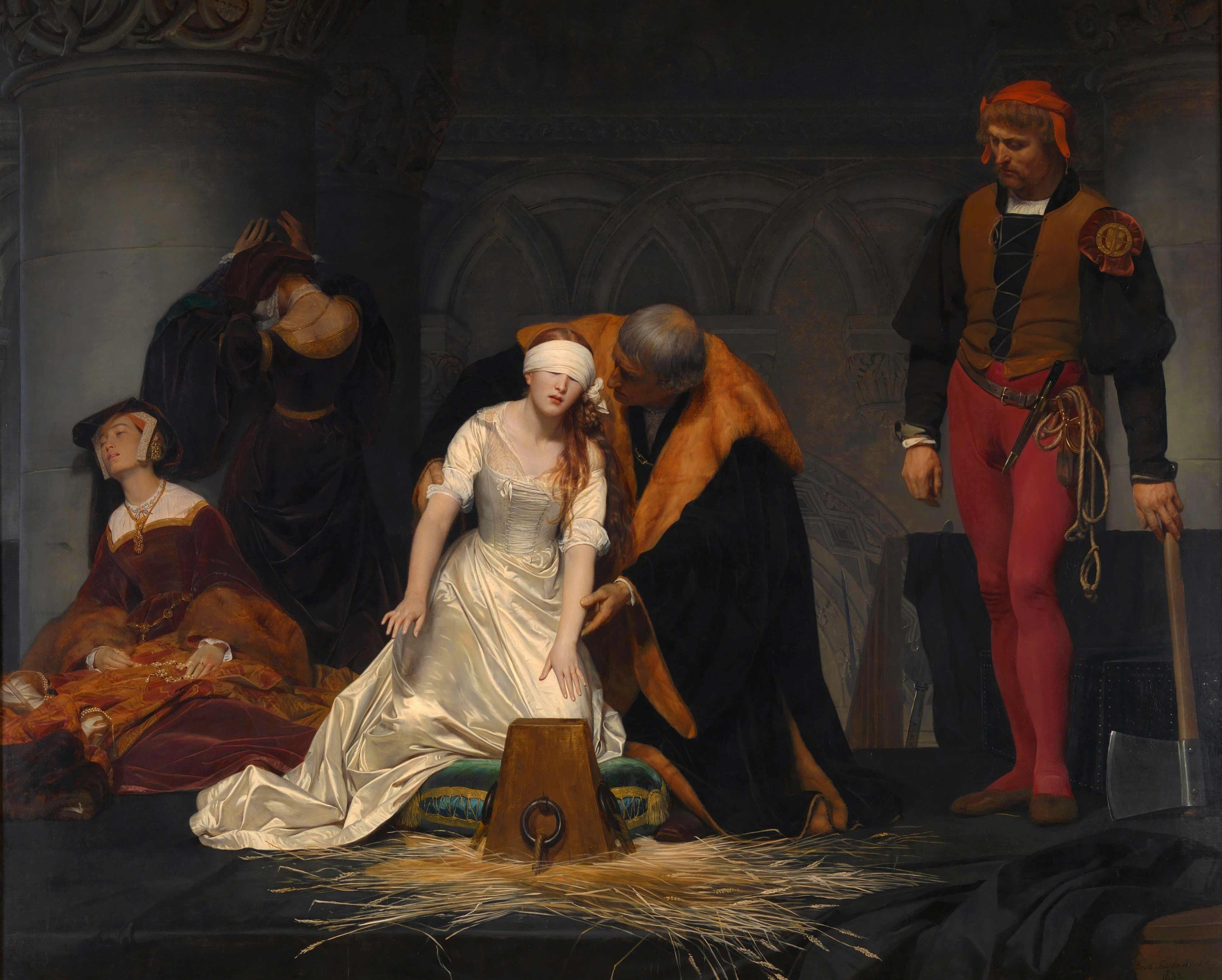 Quadro Lady Jane do pintor Paul Delaroche