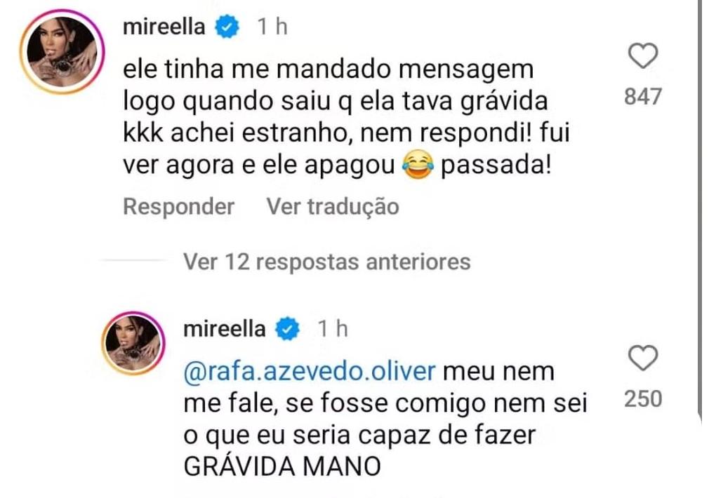 MC Mirella diz que recebeu mensagem de Yuri Lima após anúncio de