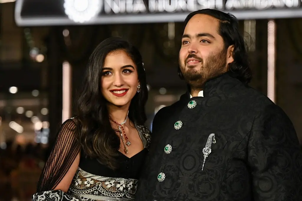 Anant Ambani e a esposa Radhika Merchant