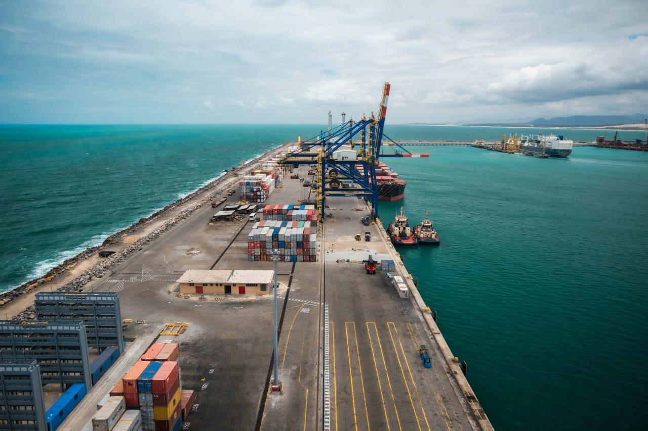 foto aérea do Porto do Pecém
