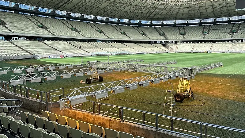 Replantio do gramado foi concluído.