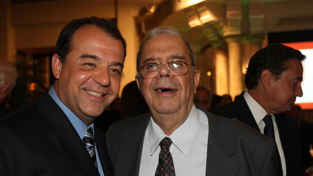 Sérgio Cabral Filho (à esquerda) compartilhou registros com o pai, Sérgio Cabral, nas redes sociais