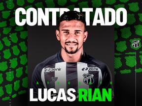 Ceará anuncia contratação do atacante Lucas Rian