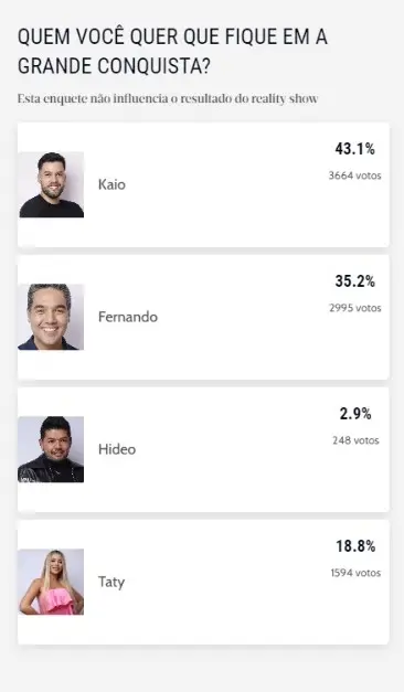 Enquete A Grande Conquista