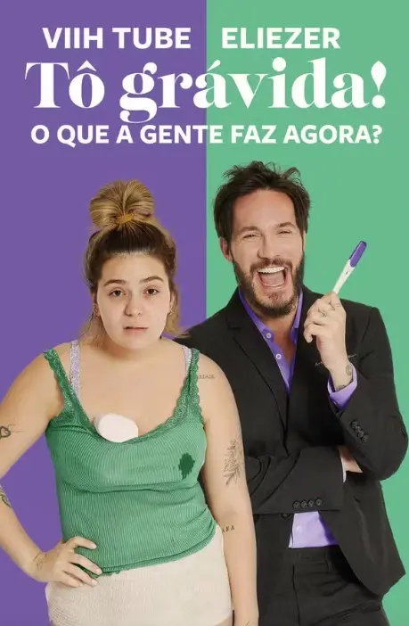 Viih Tube e Eliezer na capa do seu novo livro