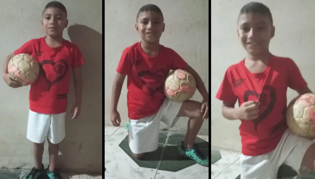 imagem mostra menino