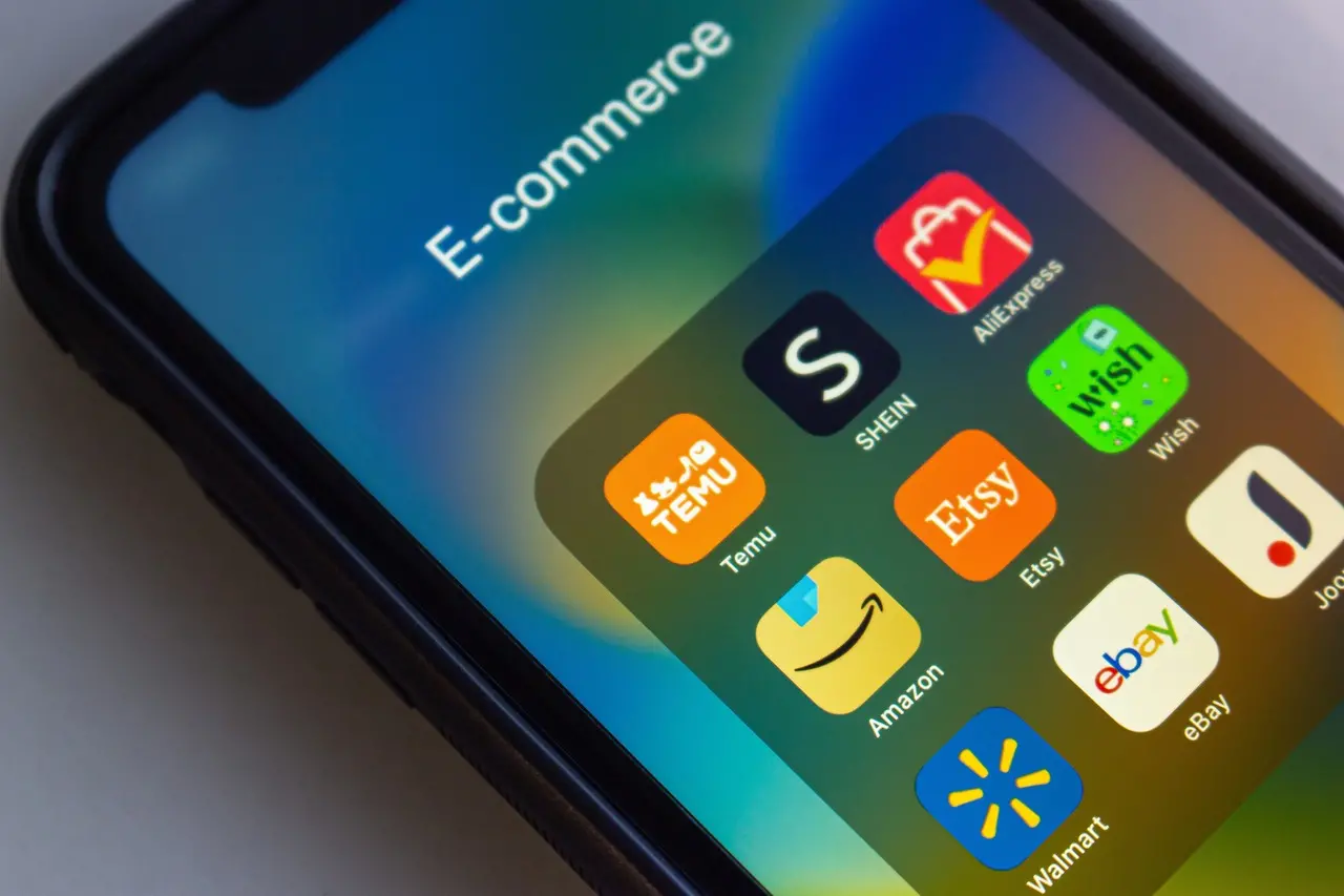 foto de ícones de aplicativo de compras online