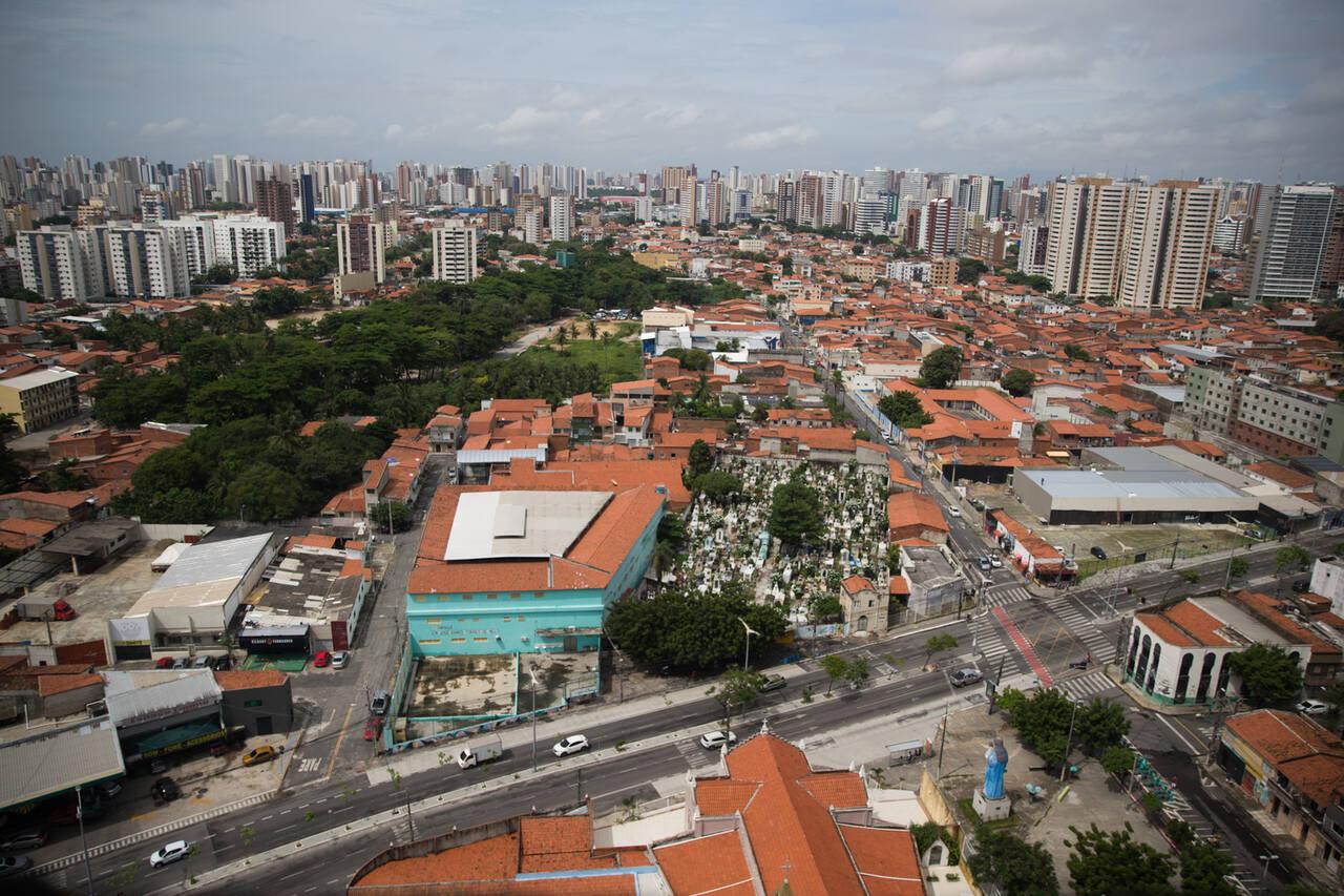 foto aérea do bairro meireles