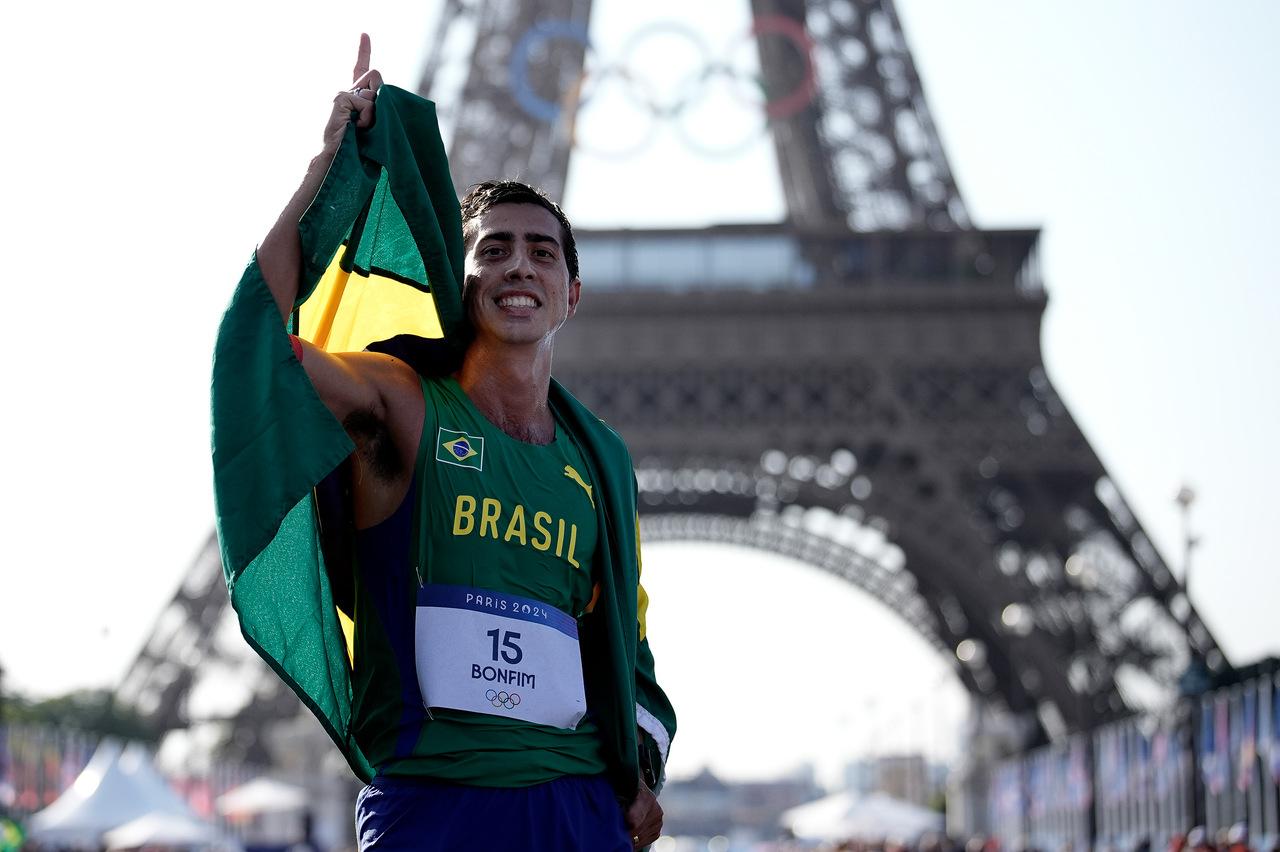 Caio Bonfim em ação pelos Jogos Olímpicos de Paris 2024