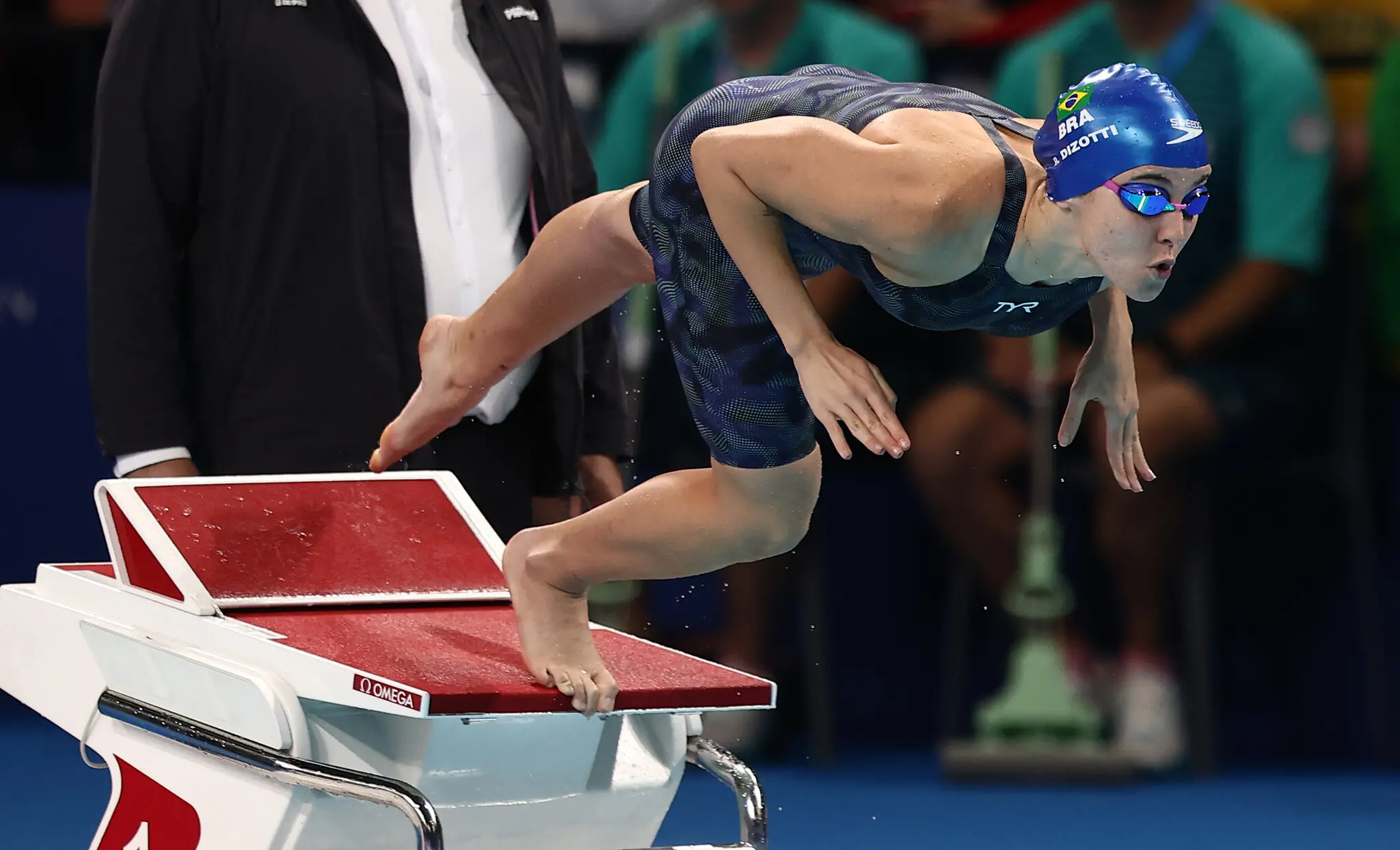 2024.07.31 - Jogos Olímpicos Paris 2024 - Natação feminino. Beatriz Dizotti durante a disputa da final dos 1500m livre