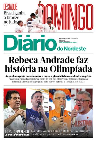 Capa da Edição do dia do jornal Diário do Nordeste