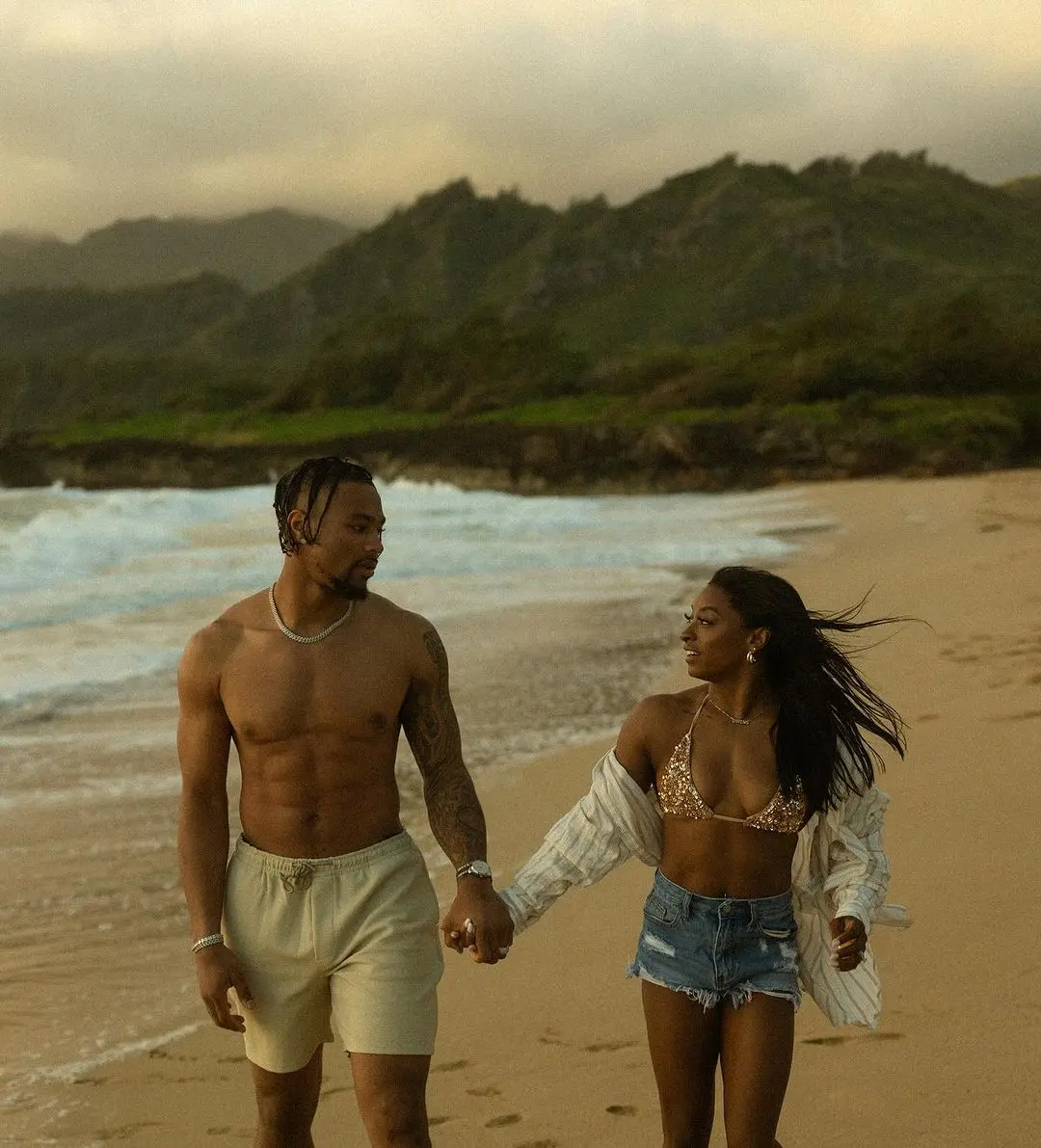 Simone Biles e o marido