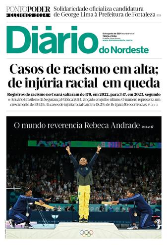 Capa da Edição do dia do jornal Diário do Nordeste